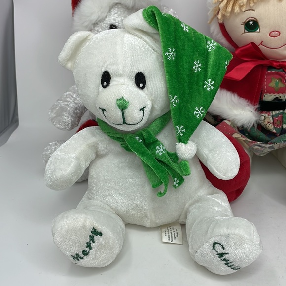 Lot of 4 Christmas Plush Stuffed Animals / Doll Plush - Picture 2 of 13